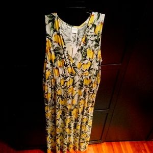 Junarose women XL 🍋 printed dress NWOT